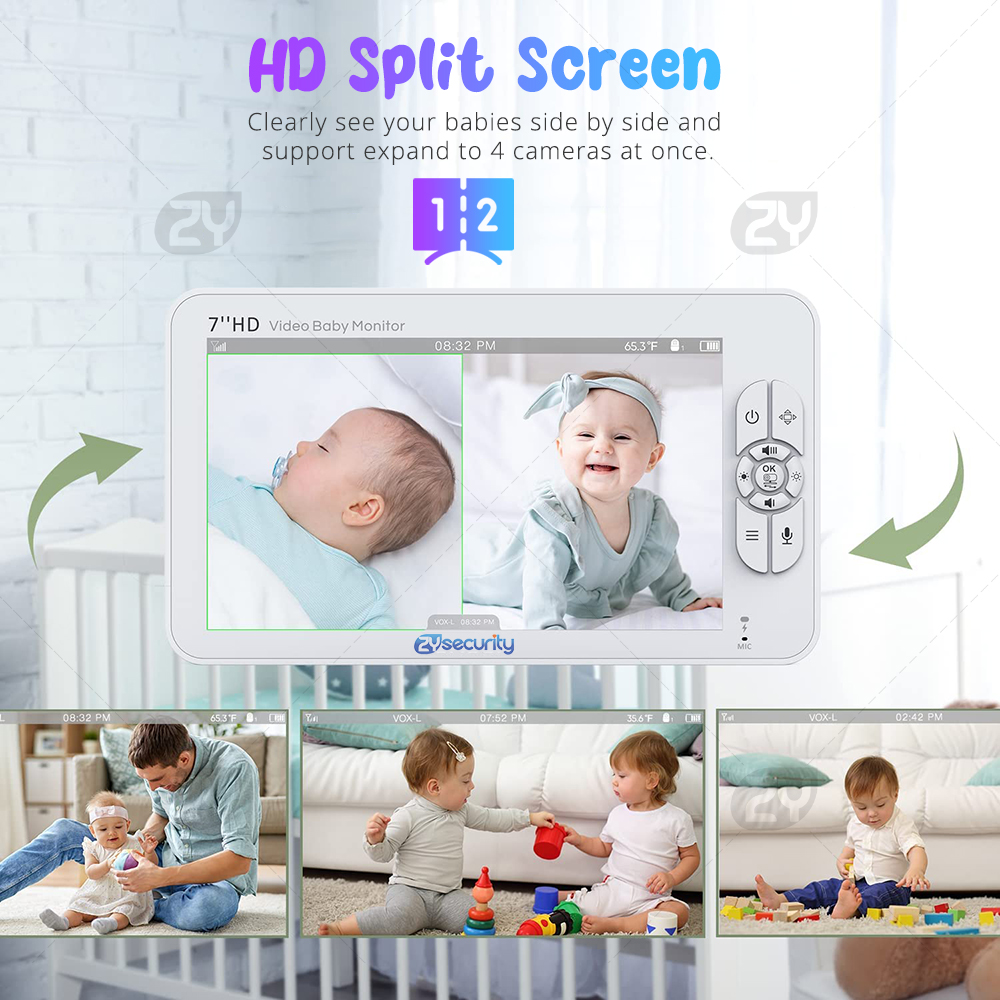 7.0 inch Video Baby Monitor HD - Zoom Audio Music recension och pris