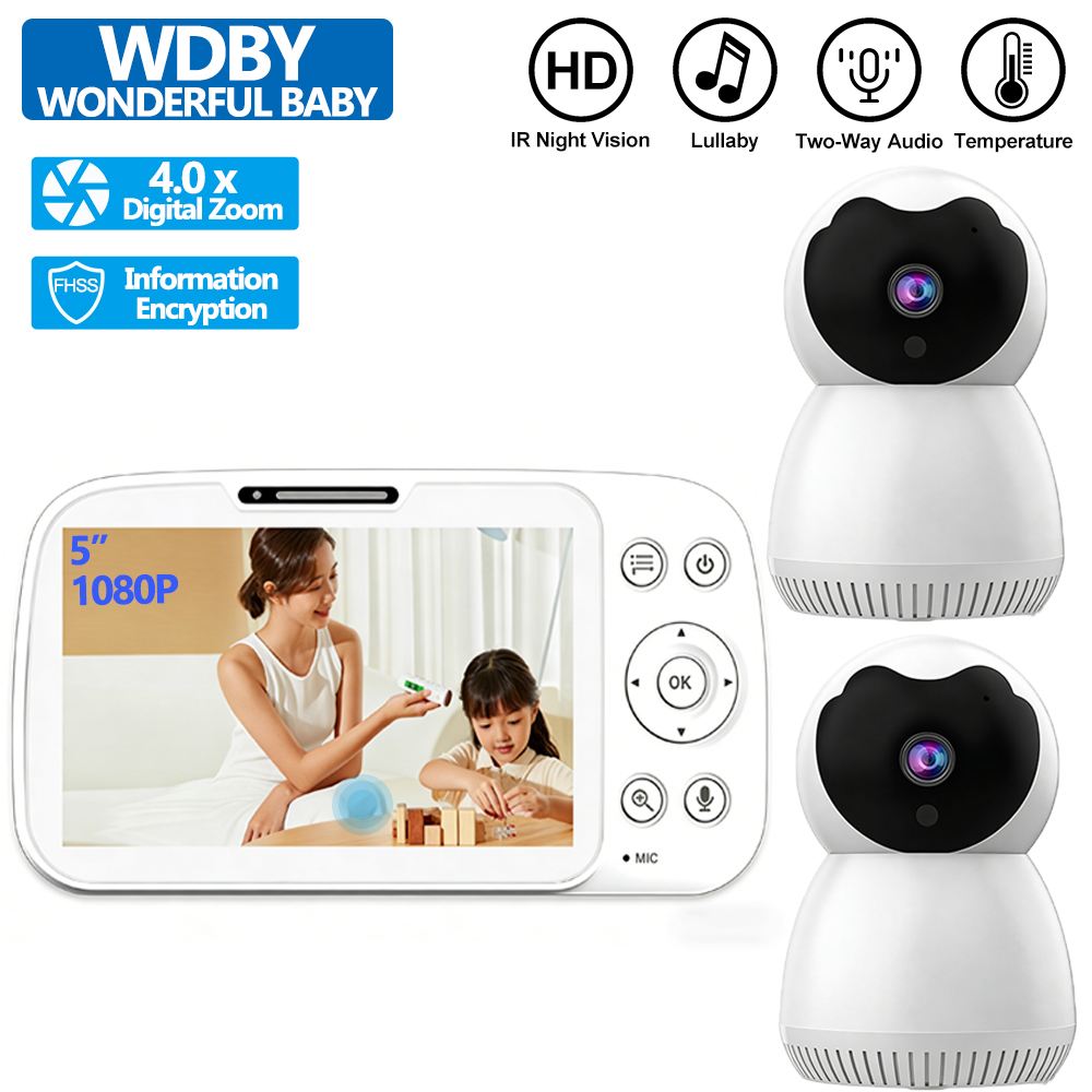 5 Inch HD Screen Baby Monitor  - Zoom Audio Music recension och pris
