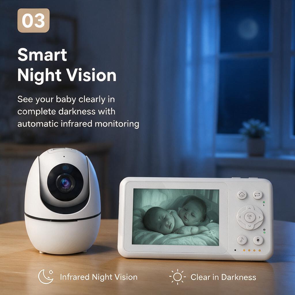 3.2 Inch Baby Monitor with PTZ - Zoom Audio Music recension och pris