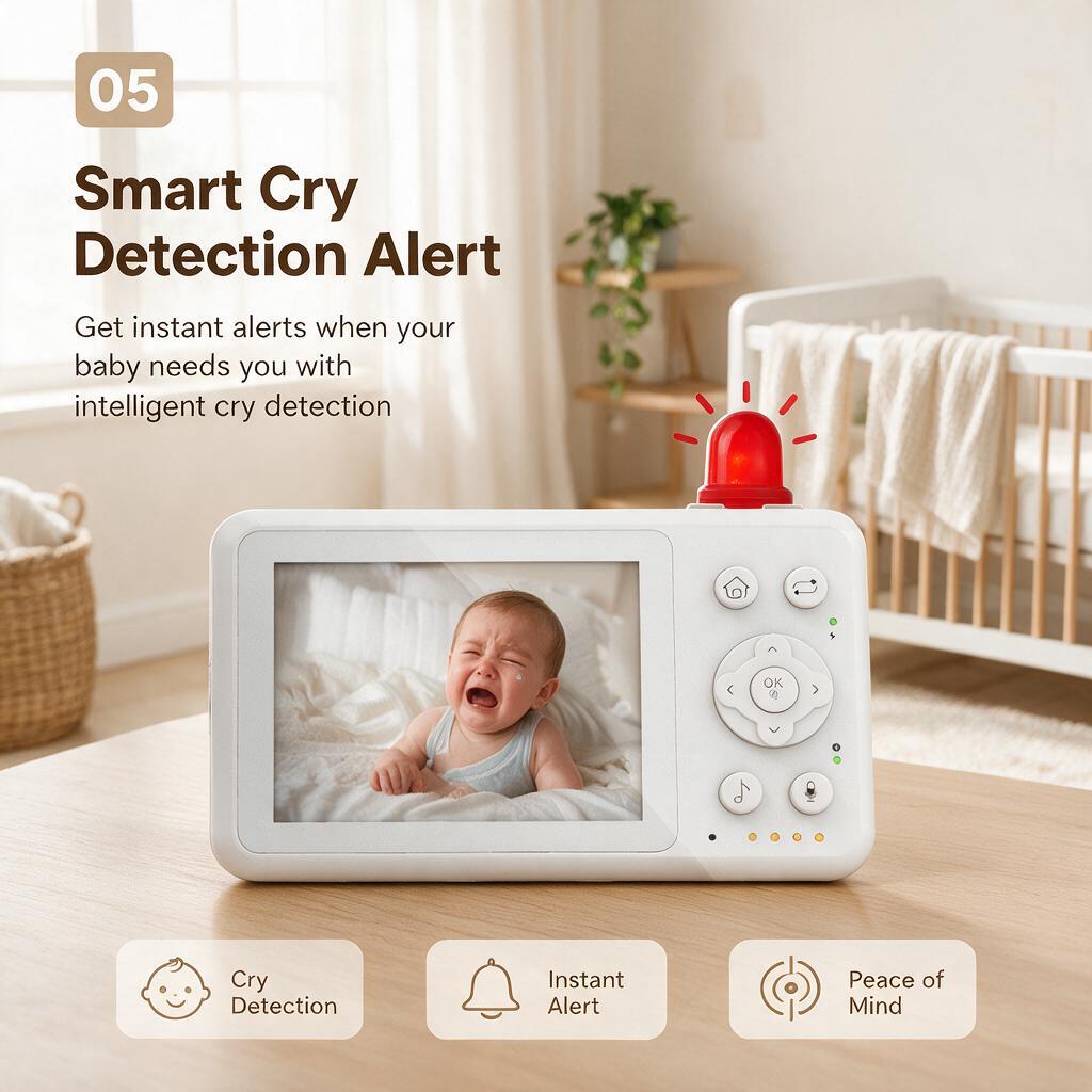 3.2 Inch Baby Monitor with PTZ - Zoom Audio Music recension och pris
