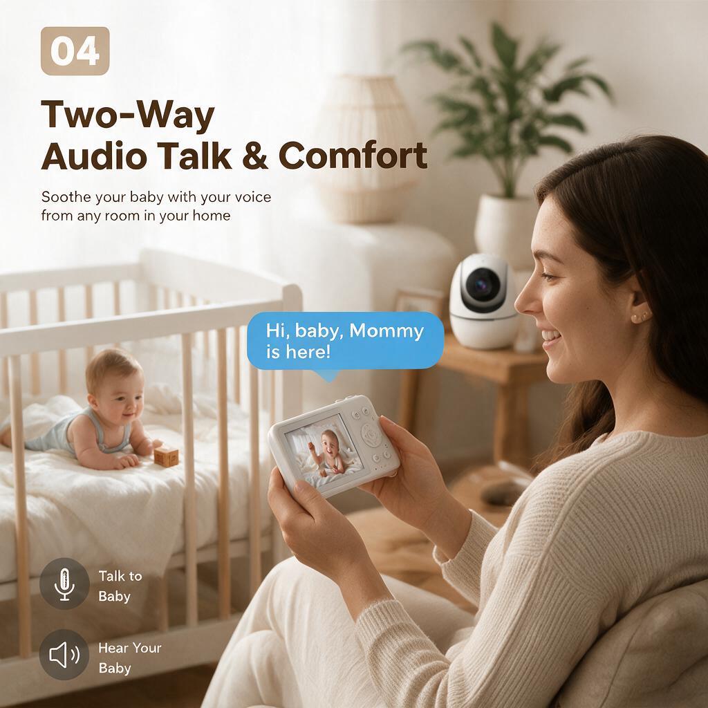 3.2 Inch Baby Monitor with PTZ - Zoom Audio Music recension och pris
