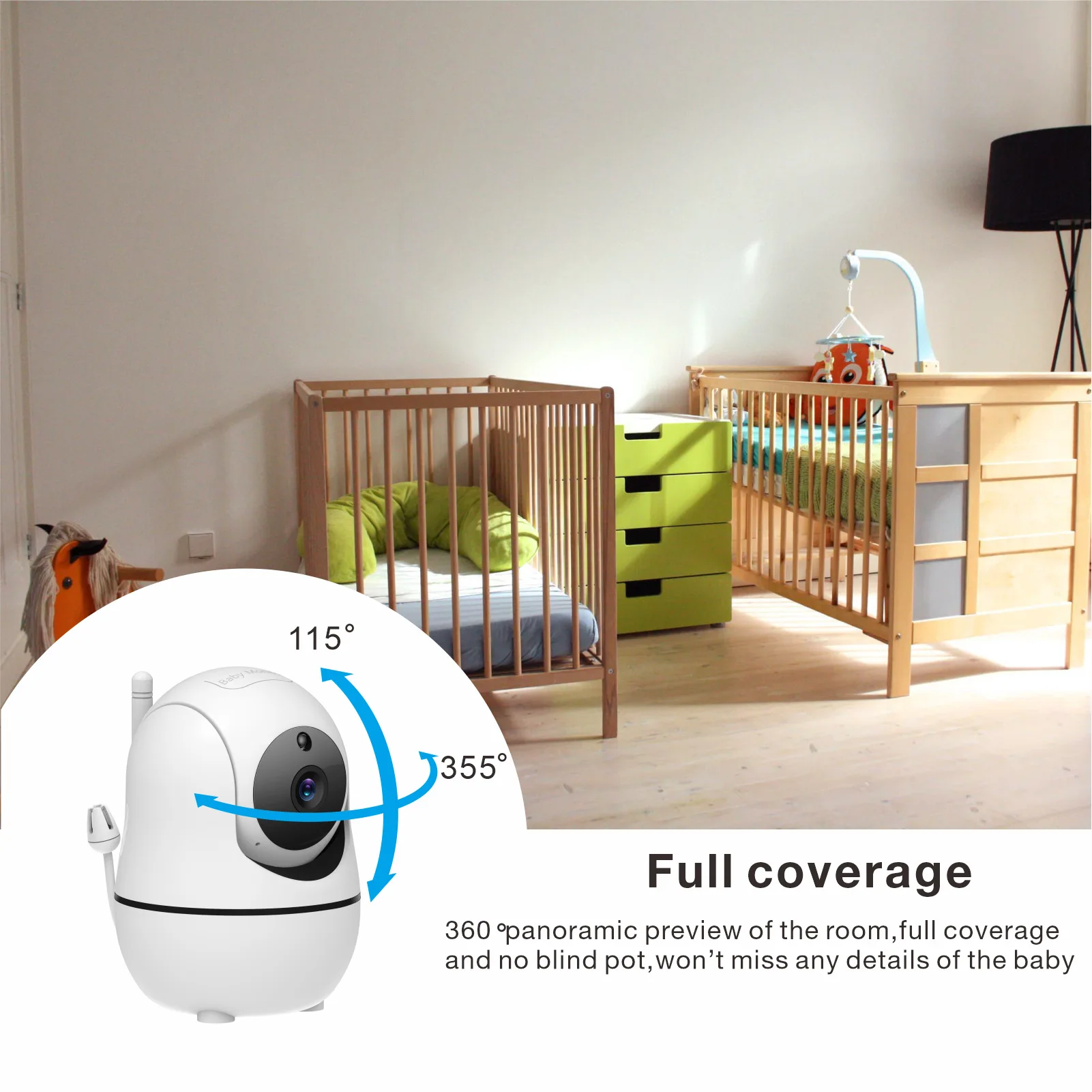 5 Inch Video Baby Monitor with - Zoom Audio Music recension och pris