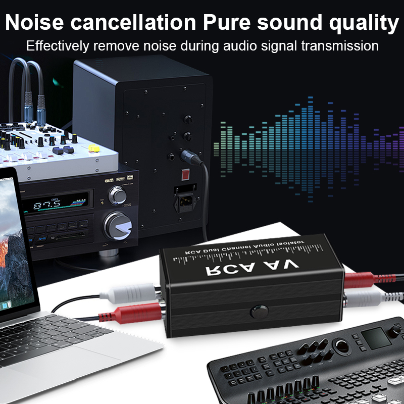 Portable 2 Channels RCA Ground - Audio Music For recension och pris