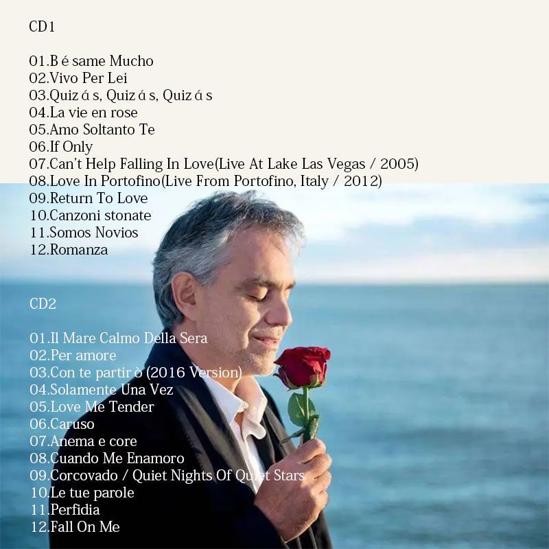 Andrea Bocelli My Love Songs C - Music Song Audio recension och pris