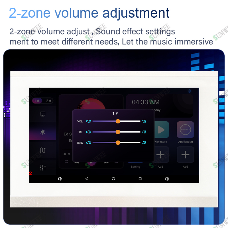 7 Inch Touch Screen 2 Zone Sma - Audio Music For Background recension och pris