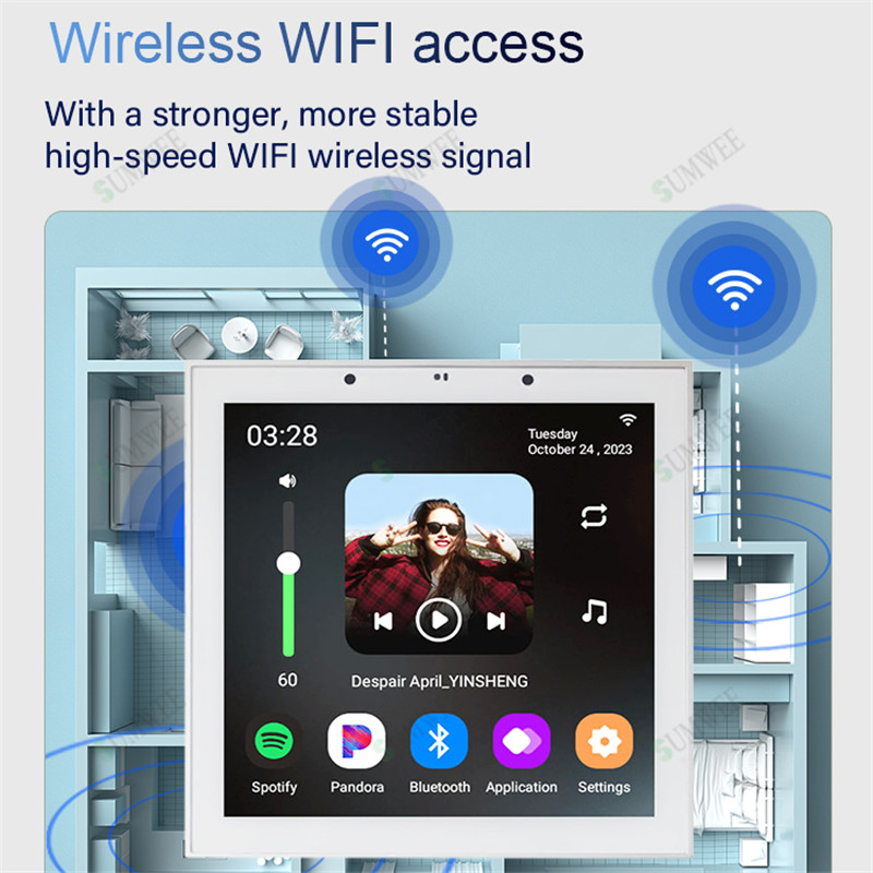 TUYA Smart Home 4 Inch Android - Audio Music For Background recension och pris