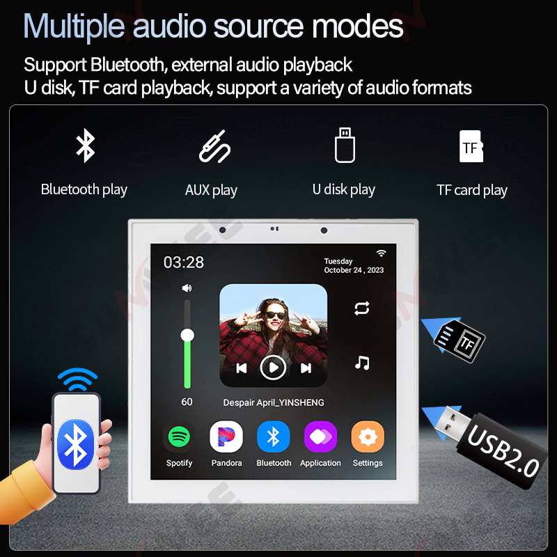 TUYA Smart Home 4 Inch Android - Audio Music For Background recension och pris